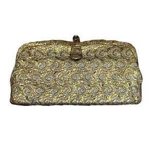 Vintage Gold Swirl Clutch